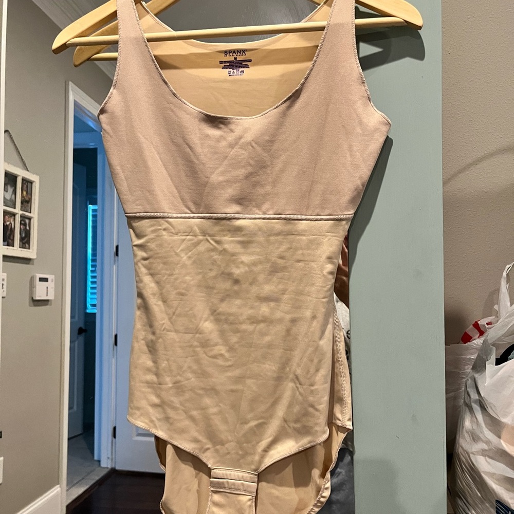 Spanx full coverage bodysuit. Nude